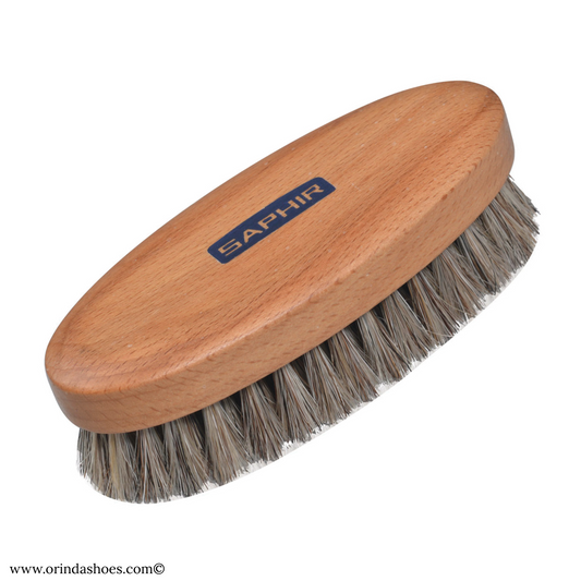 Saphir Beauté du Cuir Oval Horsehair Shoe Brush